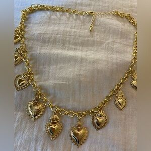 Ornate Hearts Charms Necklace‎ Love Sweet adorable